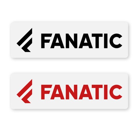 Fanatic Logo Sticker Rot + Schwarz