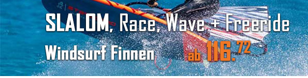 Slalom, Race, Wave + Freeride Finnen 