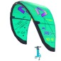 Preview: Duotone Evo Kite SLS C12 Green.Purple 2026 mit Pumpe