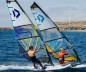 Preview: Duotone E_Pace Segel C15 white violet 026 zu zweit Windsurfen
