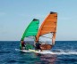 Preview: Loftsails Switchblade RaceSegel Rot 2022 beim Windsurfen zu zweit