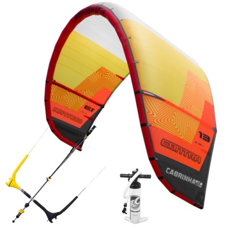 Cabrinha Leichtwind Kite mit Bar Overdrive Quicklook oder Fireball