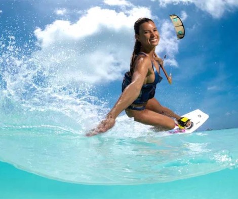 Preview: Duotone Soleil Concept Blue Freeride 2026 beim Kiten