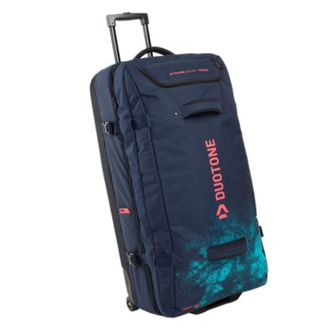 Duotone Travelbag Blau + Rollen von vorne