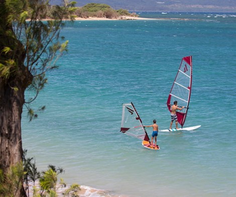 Fanatic Viper + Ride Rigg beim Windsurfen lernen