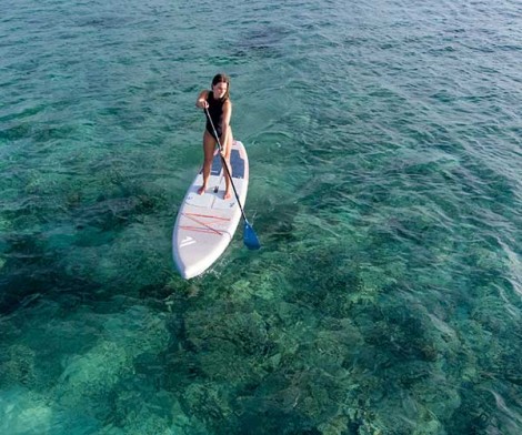 Fanatic iSup Ray Air SLT Board Set 025 auf dem Wasser