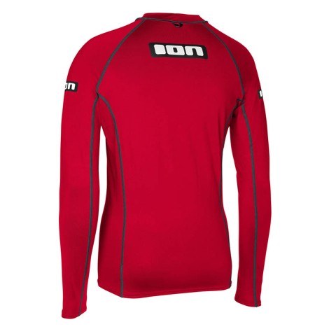 ION Promo Rashguard Men L/S Rot Rückenansicht