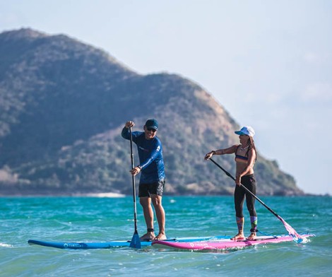 Starboard Sup Go 11.2 x 32" ASAP zu zweit beim Paddeln