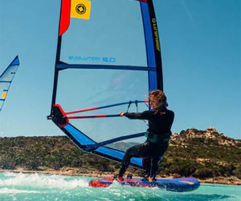 Unifiber RPM iWindsurf SUP Board 280 SL beim Windsurfen