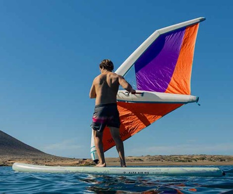 Duotone Alfa Air WS iSUP Windsurf 026 beim Windsurfen lernen
