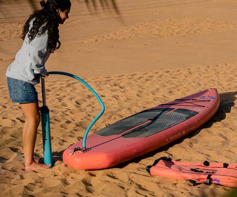 Preview: Duotone Grace Air Set SLS C57 iSUP 026 beim Aufpumpen