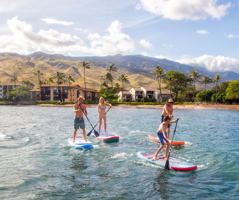 Zusammen auf dem Meer Stand UP Paddling