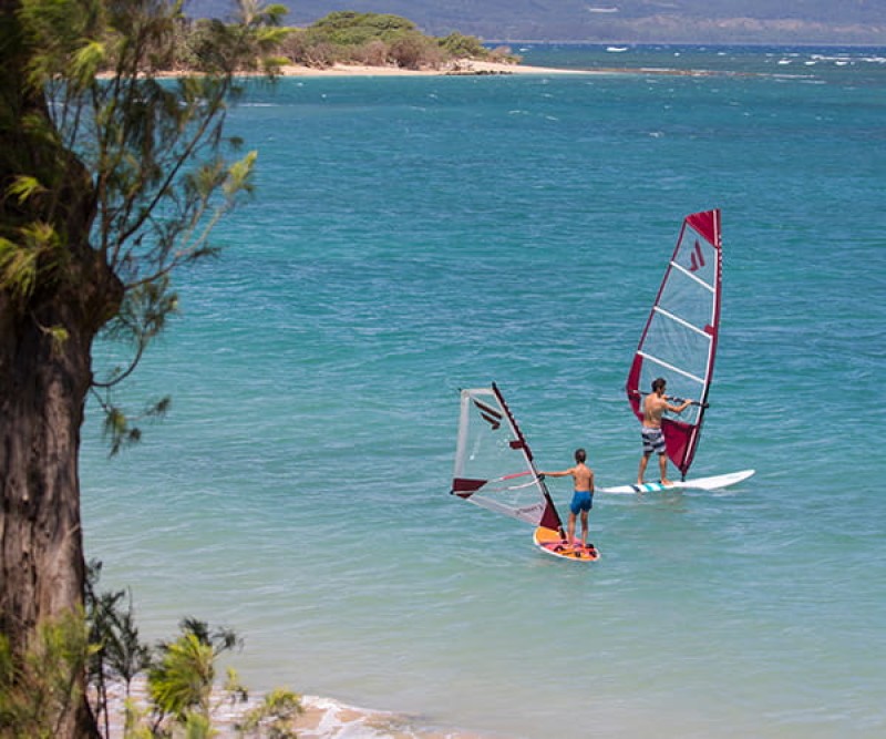 Fanatic Viper + Ride Rigg beim Windsurfen lernen