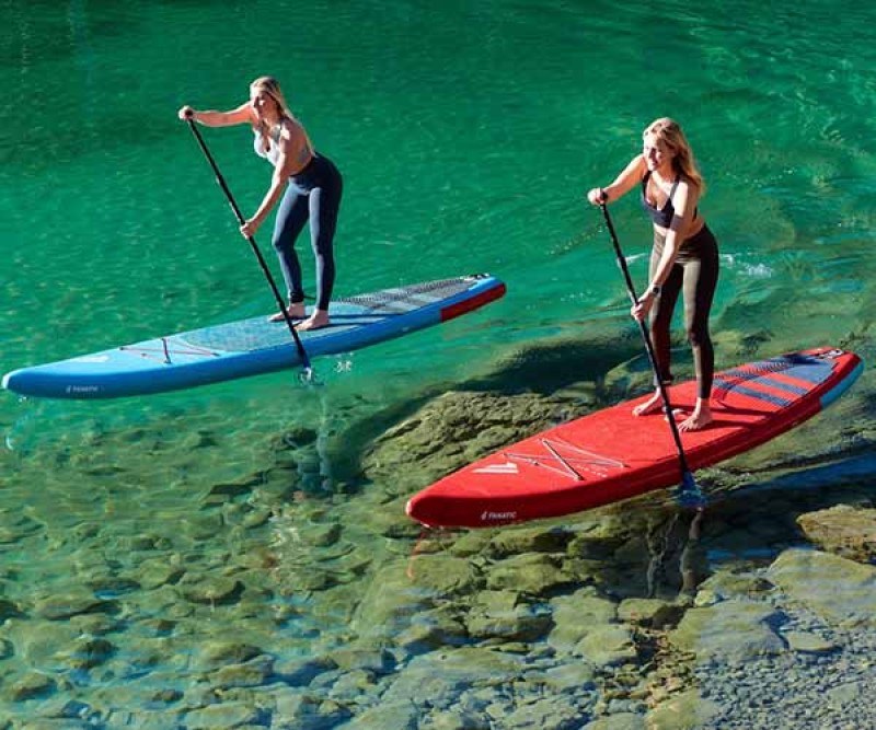 Fanatic SUP Ray Air Pure Set Red ED beim Rennen