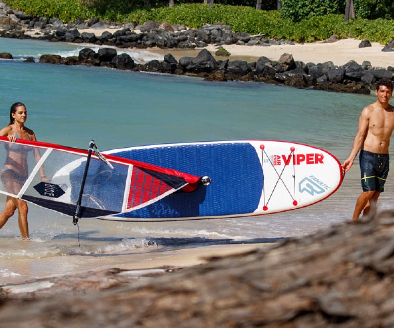 Fanatic + Free Ride Segel am Beach