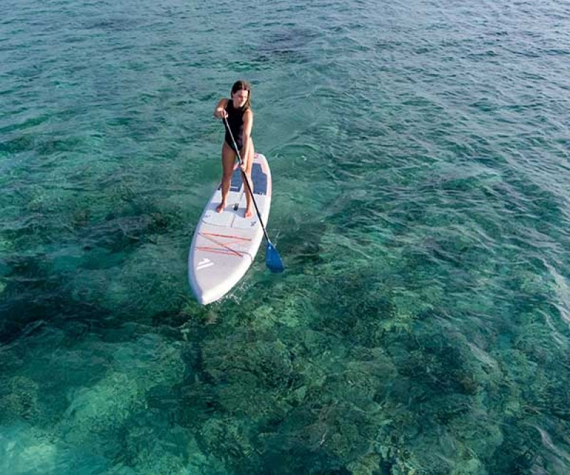 Fanatic iSup Ray Air SLT Board Set 025 auf dem Wasser