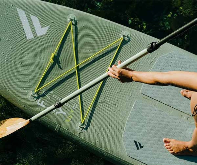 Fanatic iSup Fly Air SLT Board Set 2025 draufsicht beim Paddeln
