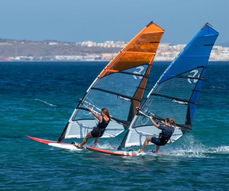 Loftsails Oxygen Freerace Blau & Orange beim heizen