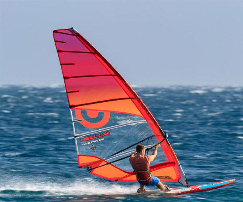 Windsurfen auf dem Mittelmeer