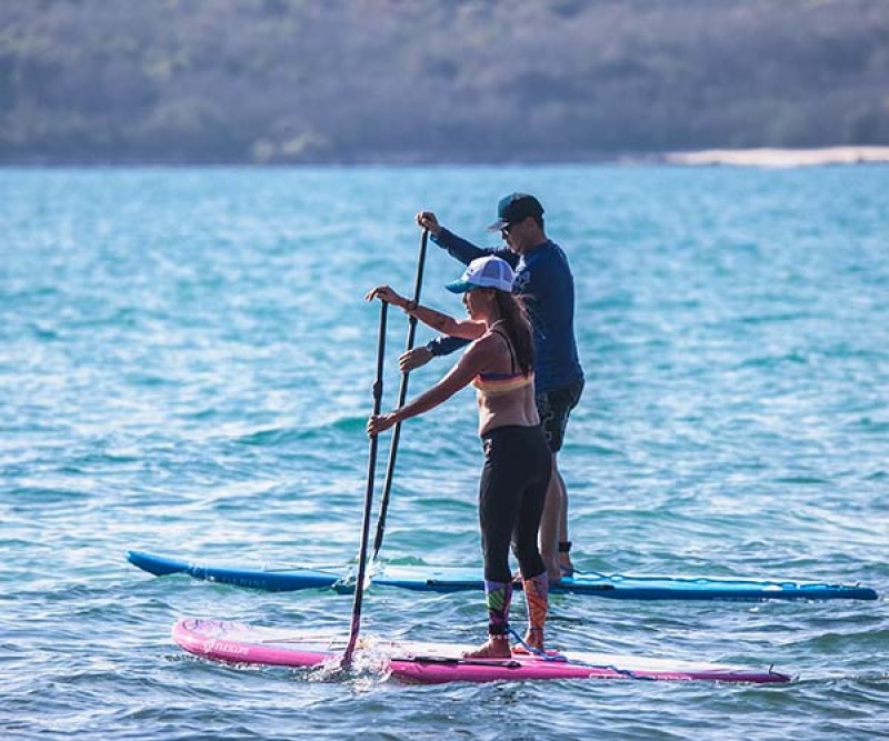 Starboard Sup Go 11.2 x 32" Carbon Top Wave zu Zweit Paddeln