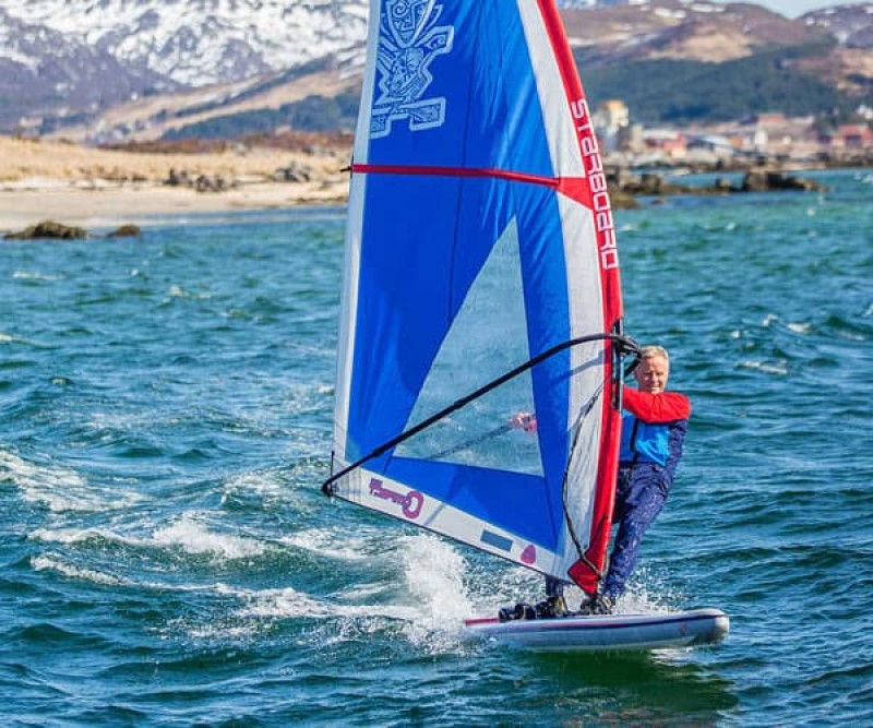 Starboard Windsurf Compact Rigg beim Heizen