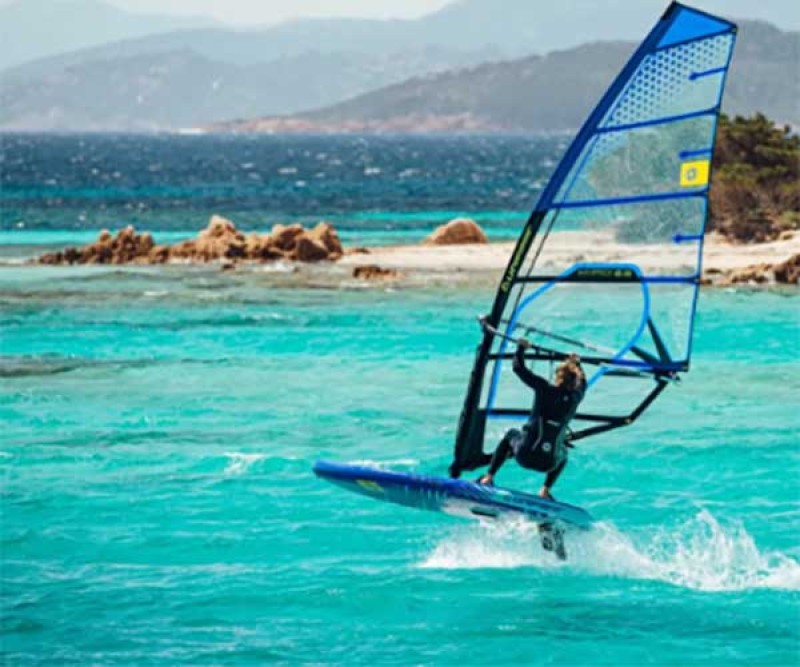 Unifiber Maverick XO Freeride Windsurf Segel  beim Heizen