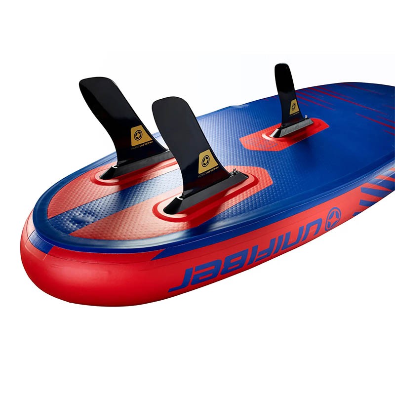 Unifiber RPM IWindsup + Evolution Rig II Heckansicht mit Finnen