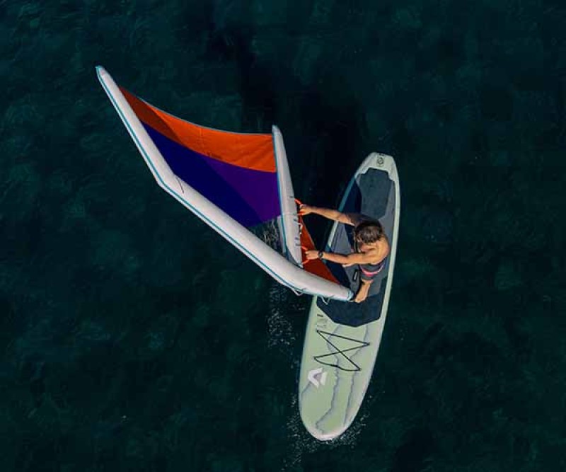 Duotone Alfa Air WS iSUP Windsurf 026 beim Windsurfen