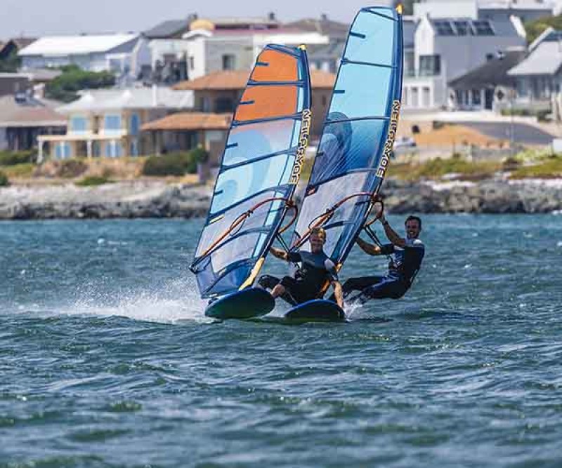 Neil Pryde Ryde Freeride Segel C5 pacific/blue 2023 zu zweit Windsurfen